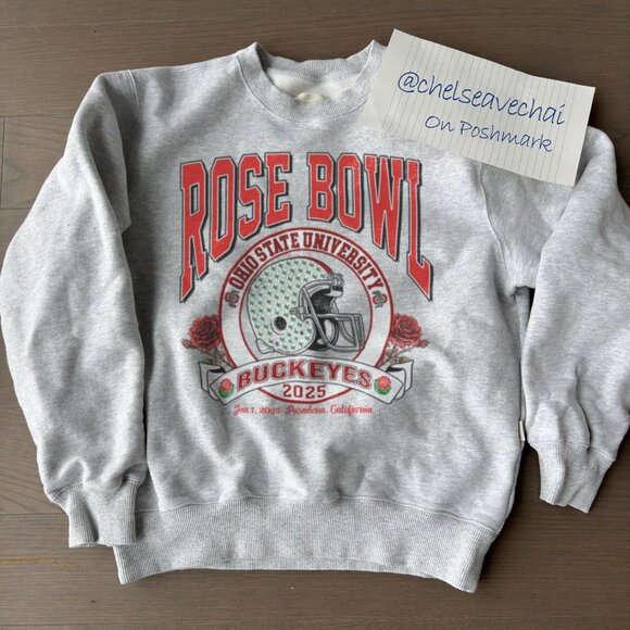 Ohio State Buckeyes Football Sweatshirt Retro 2025 Buckeyes Rose Bowl Shirt tee - Picture 1 of 2